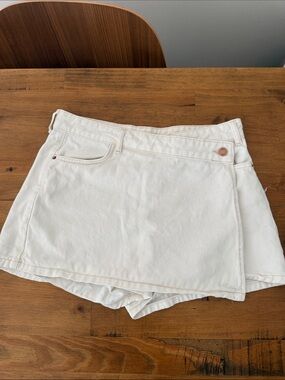 White Denim Skort